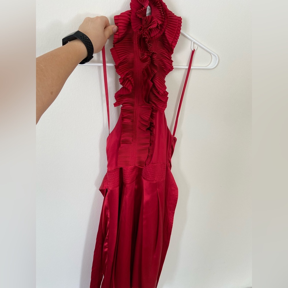 Red Silk Salsa Dress BCBG Maxazria